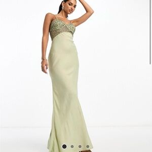 ASOS Elegant Green Evening Gown